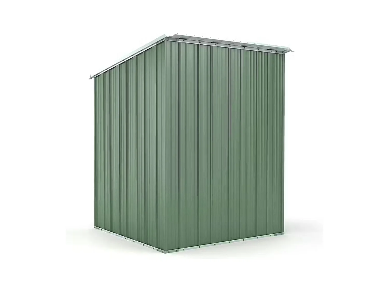 Box in Acciaio Zincato Casetta da Giardino in Lamiera 1.55 x 1.75 m x h2.02 m - 60 KG – 2.71 metri quadri - VERDE