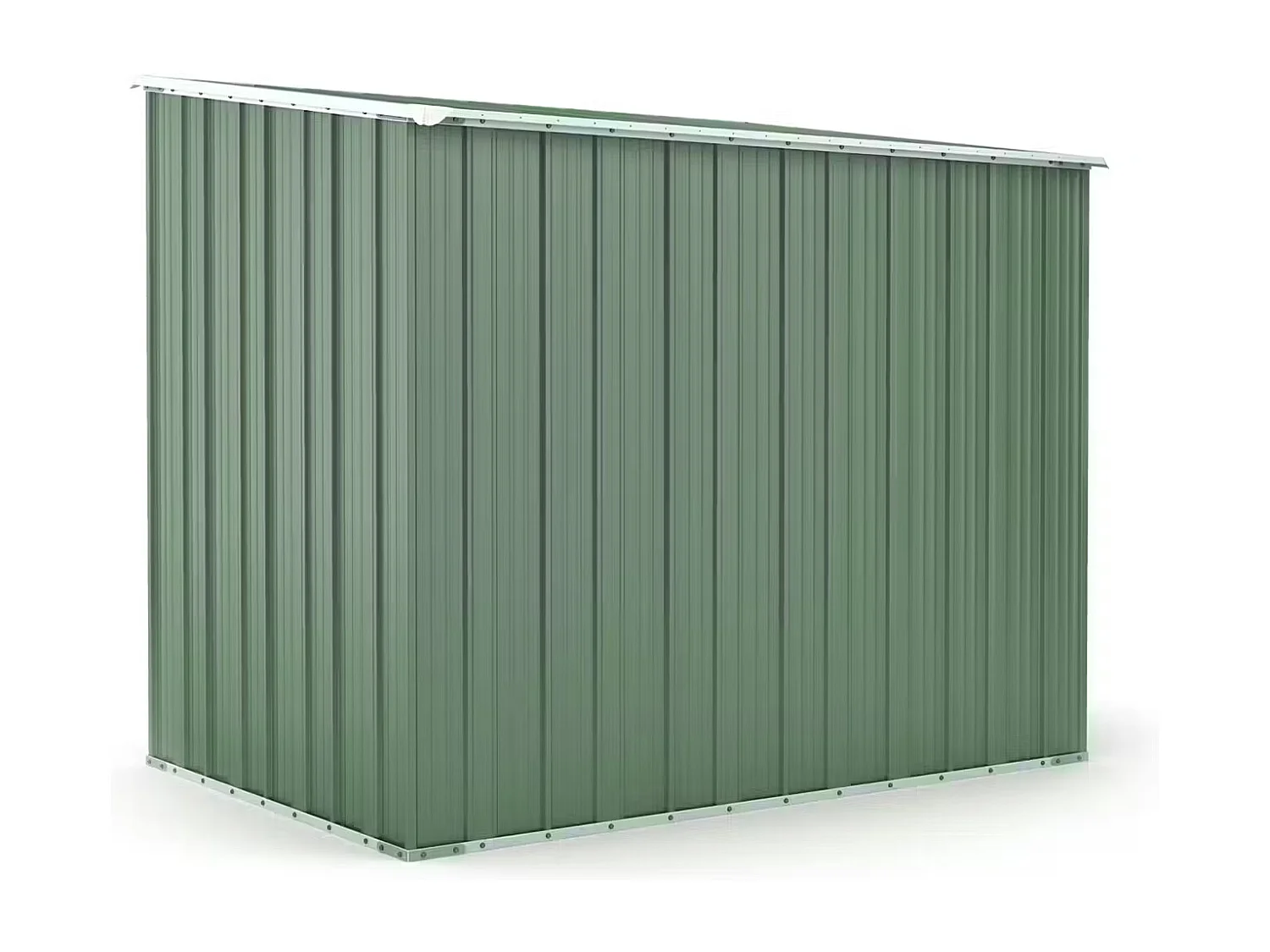 Box in Acciaio Zincato Casetta da Giardino in Lamiera 2.31 x 1.75 m x h2.02 m - 81 KG – 4.04 metri quadri - VERDE