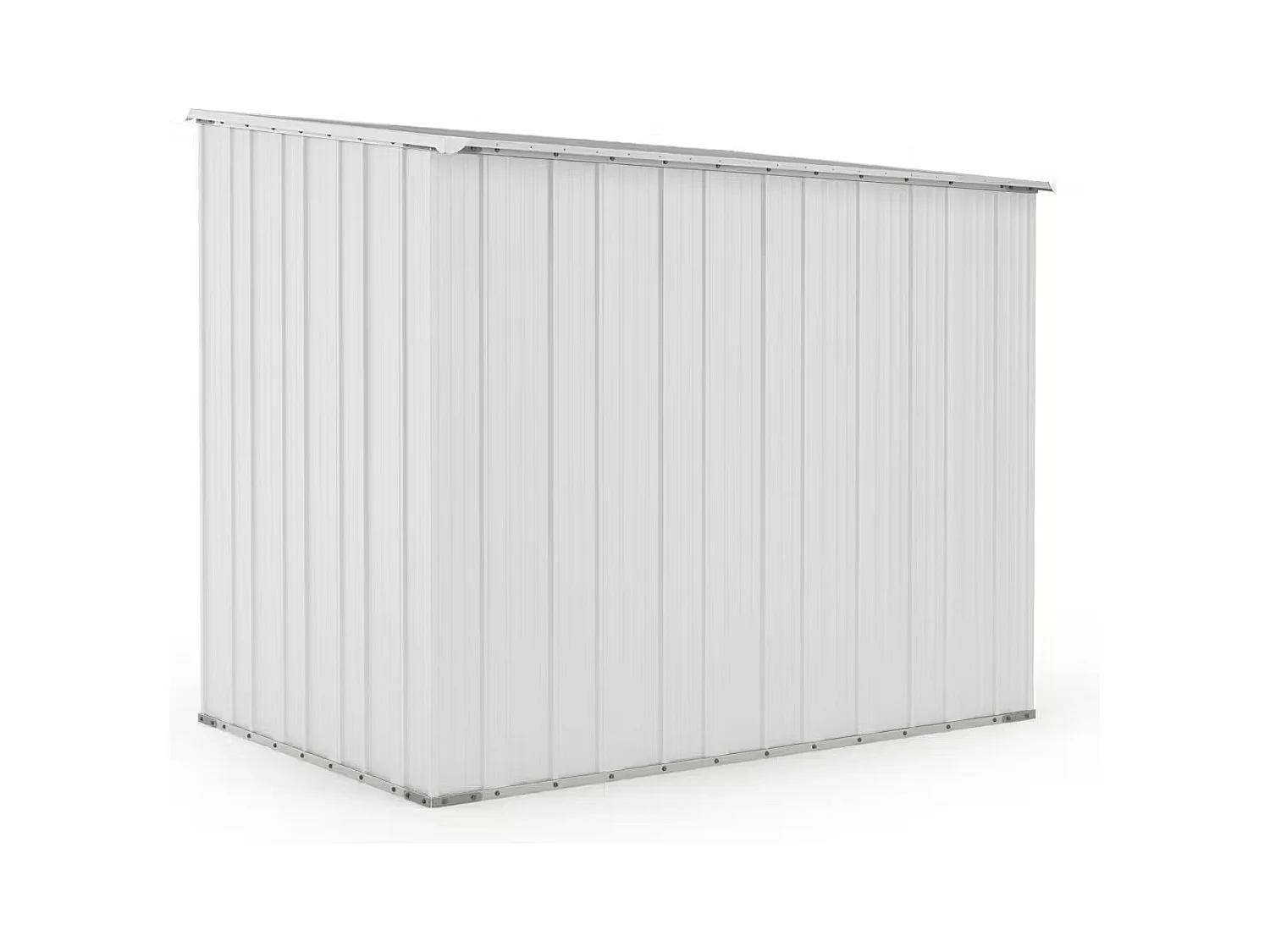 Box in Acciaio Zincato Casetta da Giardino in Lamiera 2.31 x 1.75 m x h2.02 m - 81 KG – 4.04 metri quadri - BIANCO