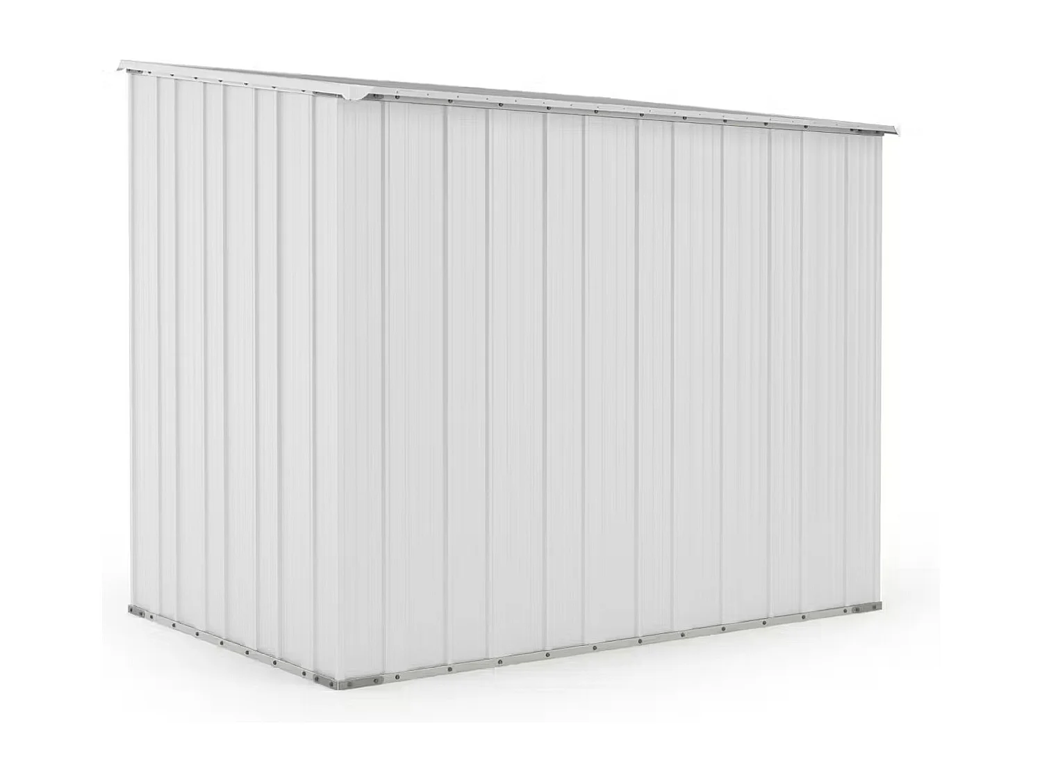 Box in Acciaio Zincato Casetta da Giardino in Lamiera 2.31 x 1.75 m x h2.02 m - 81 KG – 4.04 metri quadri - BIANCO