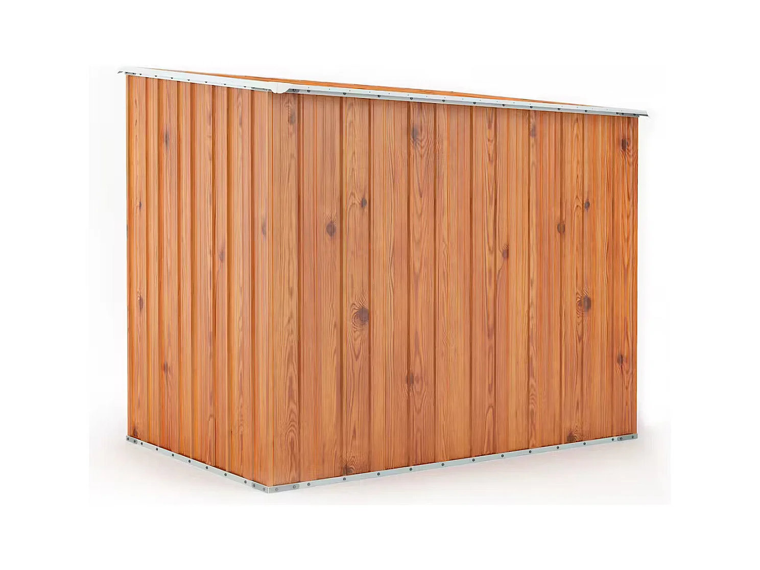 Box in Acciaio Zincato Casetta da Giardino in Lamiera 2.31 x 1.75 m x h2.02 m - 81 KG – 4.04 metri quadri - FINITURA LEGNO
