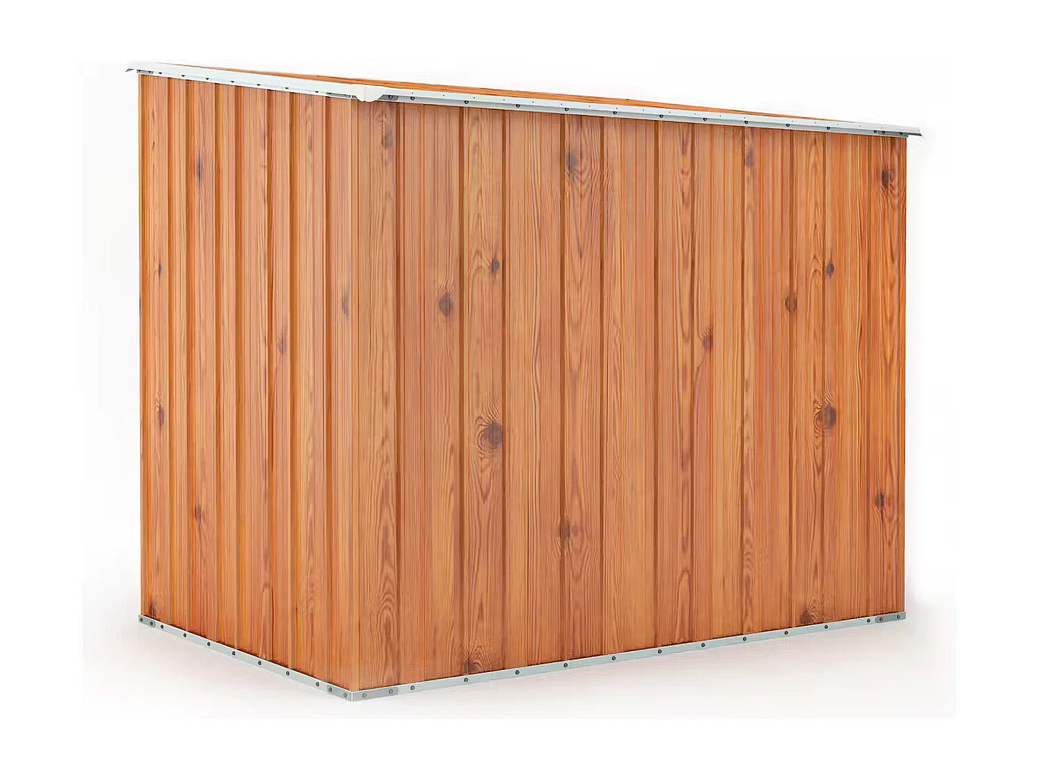 Box in Acciaio Zincato Casetta da Giardino in Lamiera 2.31 x 1.75 m x h2.02 m - 81 KG – 4.04 metri quadri - FINITURA LEGNO