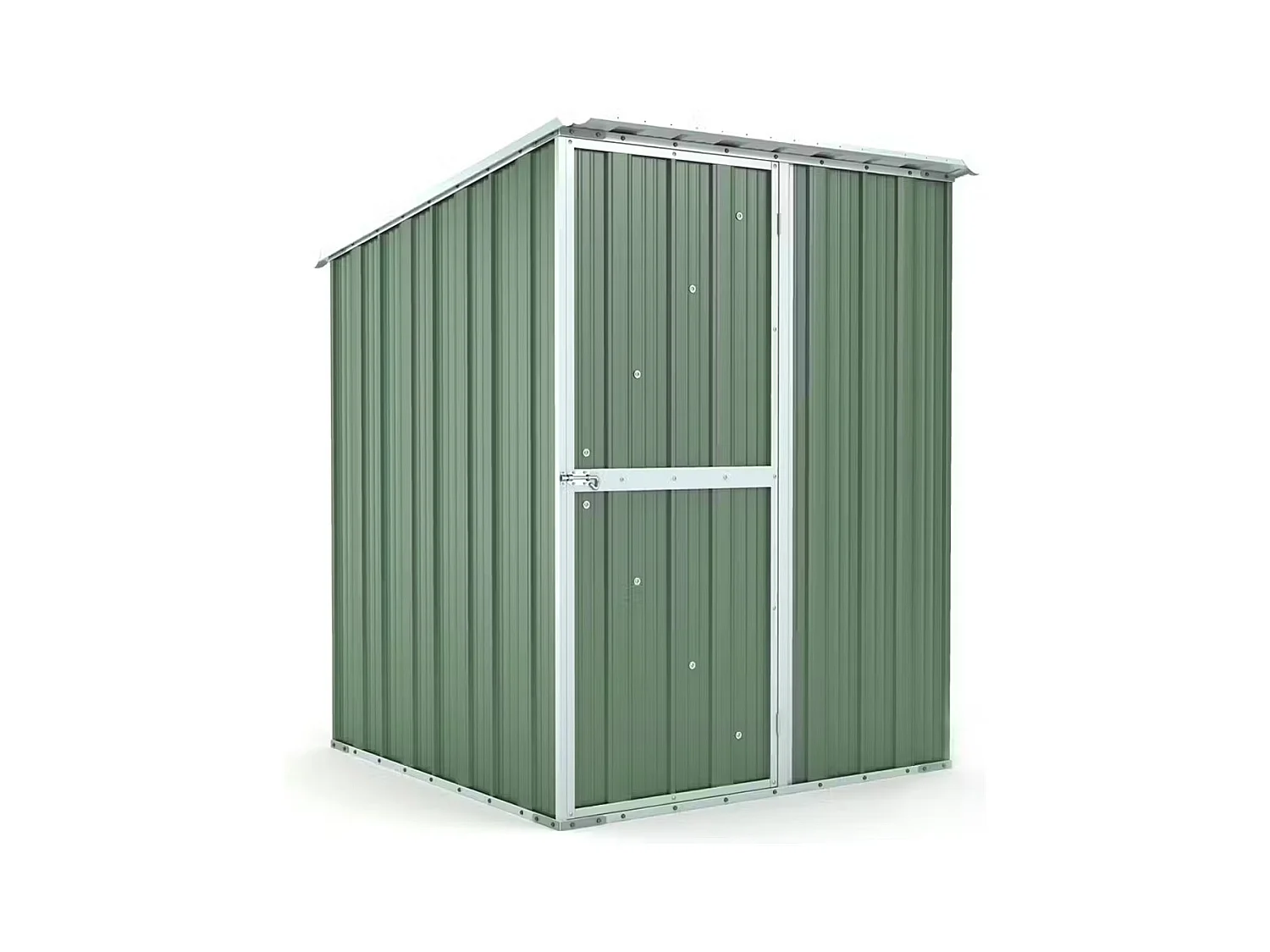 Box in Acciaio Zincato Casetta da Giardino in Lamiera 1.55 x 1.75 m x h2.02 m - 60 KG – 2.71 mq - colore verde