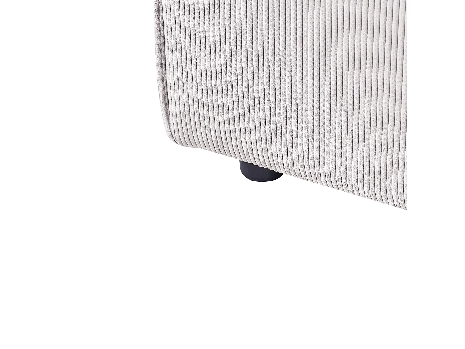 Ottoman ARDAL Velours côtelé Blanc cassé