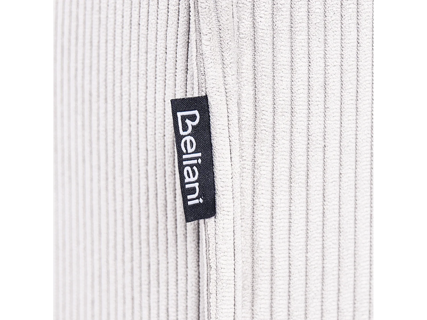 Ottoman ARDAL Velours côtelé Blanc cassé