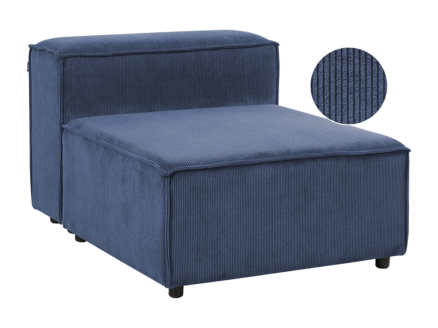 Module fauteuil ARDAL Velours côtelé Bleu foncé
