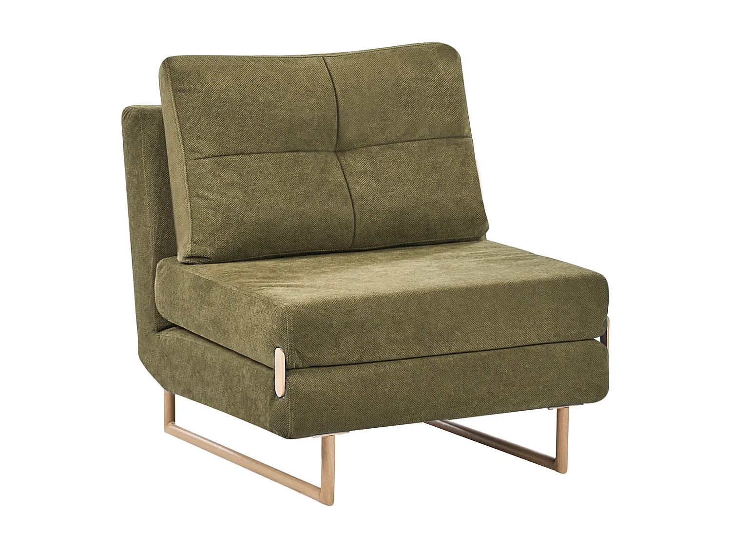 Fauteuil convertible JERSLEV Tissu Vert