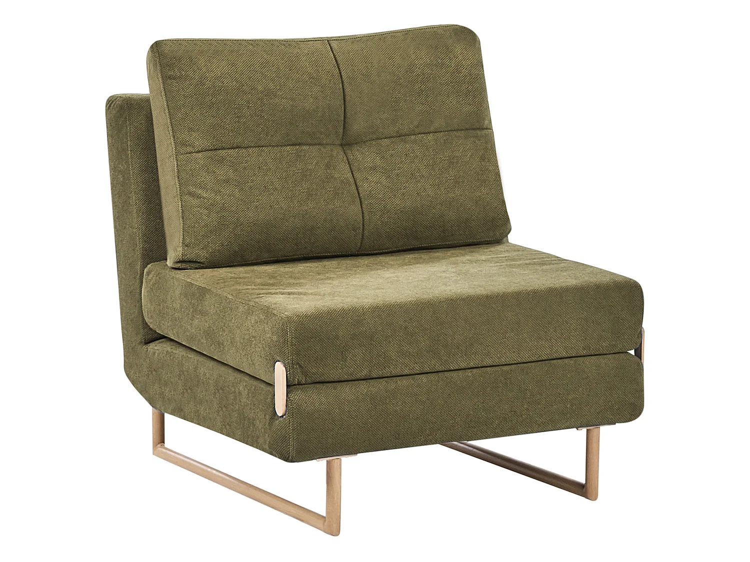 Single Sofa Bed JERSLEV Fabric Green