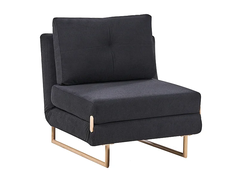 Fauteuil convertible JERSLEV Tissu Noir