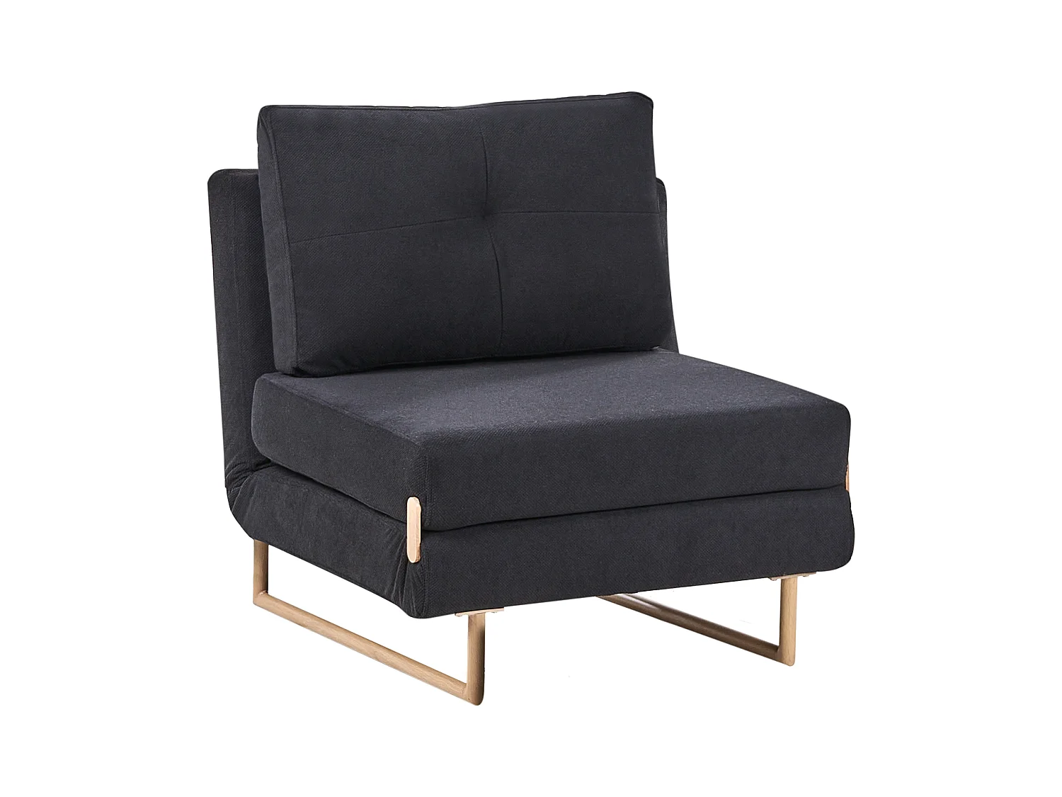Fauteuil convertible JERSLEV Tissu Noir