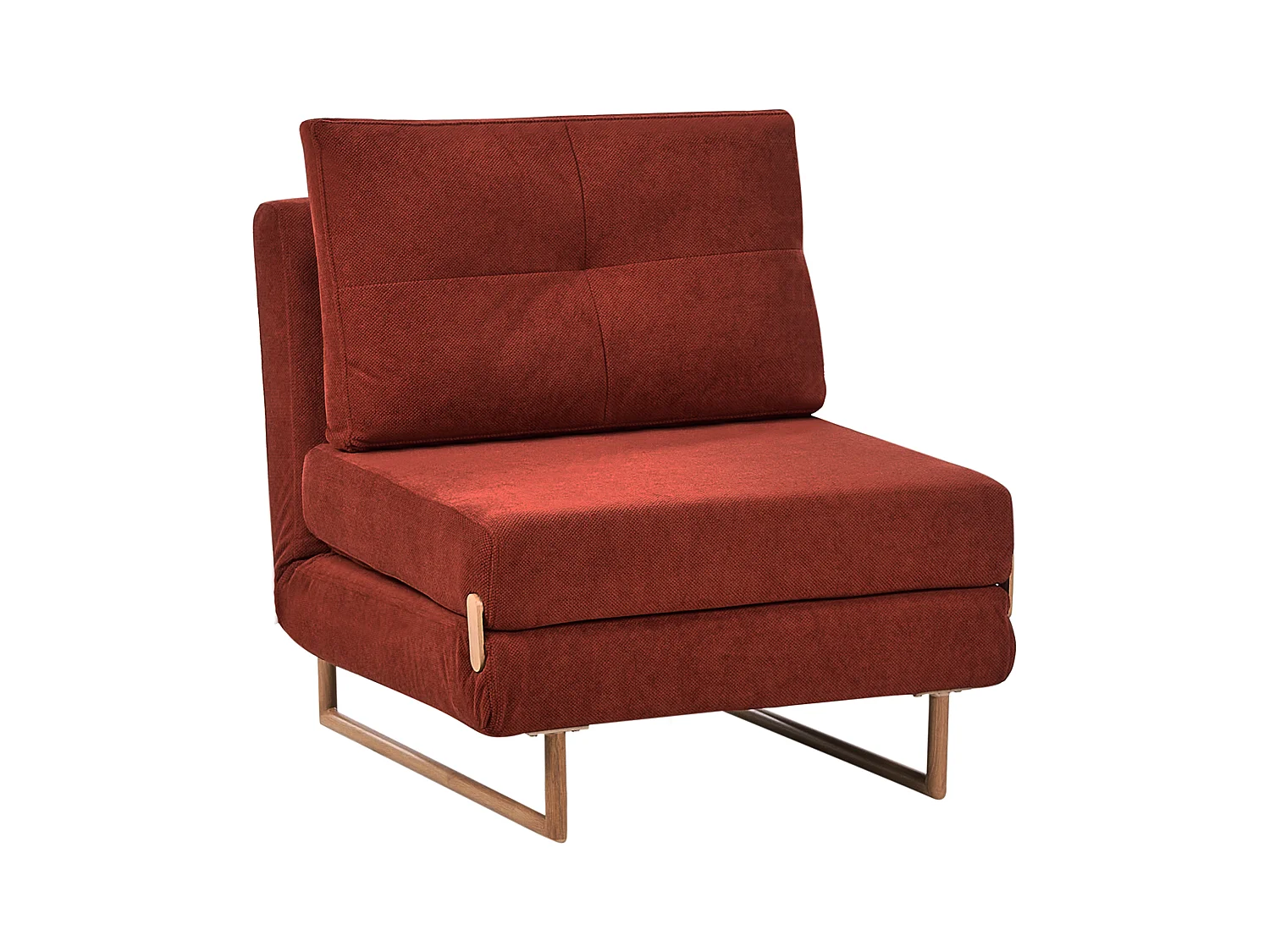 Fauteuil convertible JERSLEV Tissu Rouge