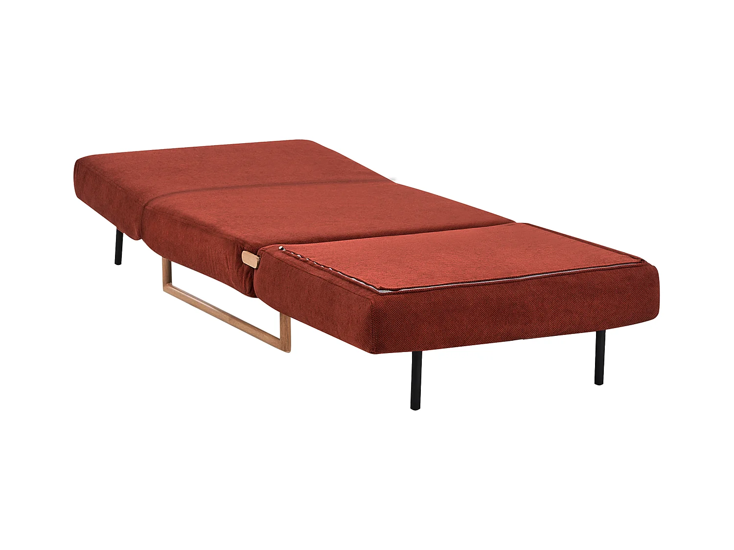 Fauteuil convertible JERSLEV Tissu Rouge