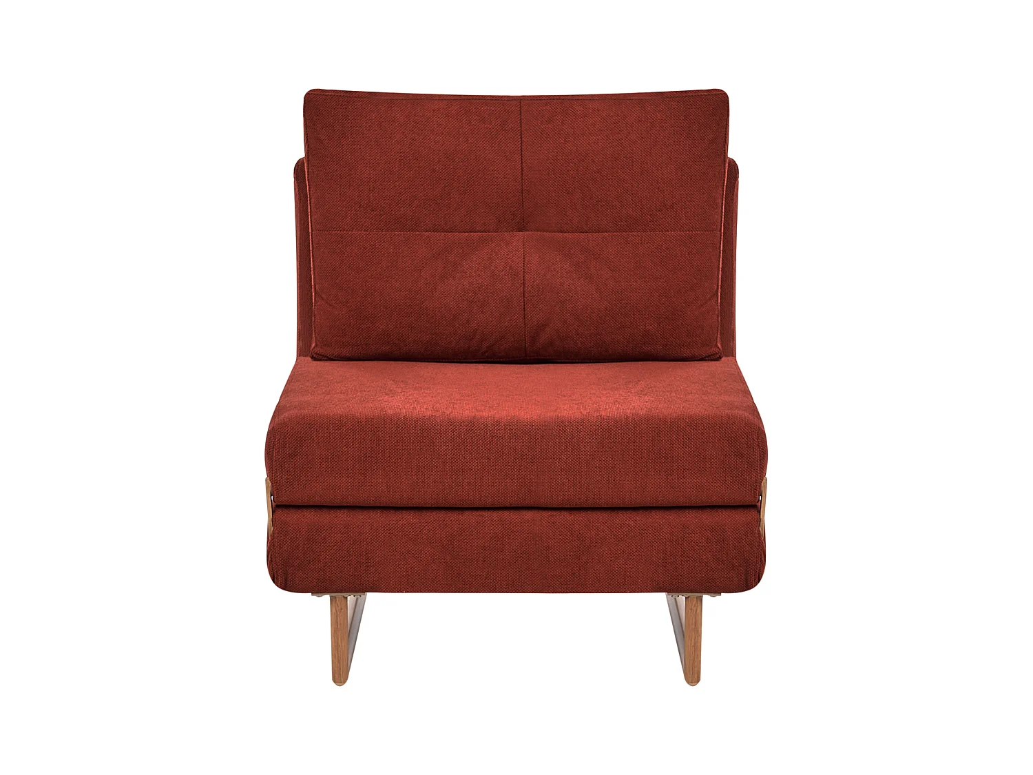 Fauteuil convertible JERSLEV Tissu Rouge