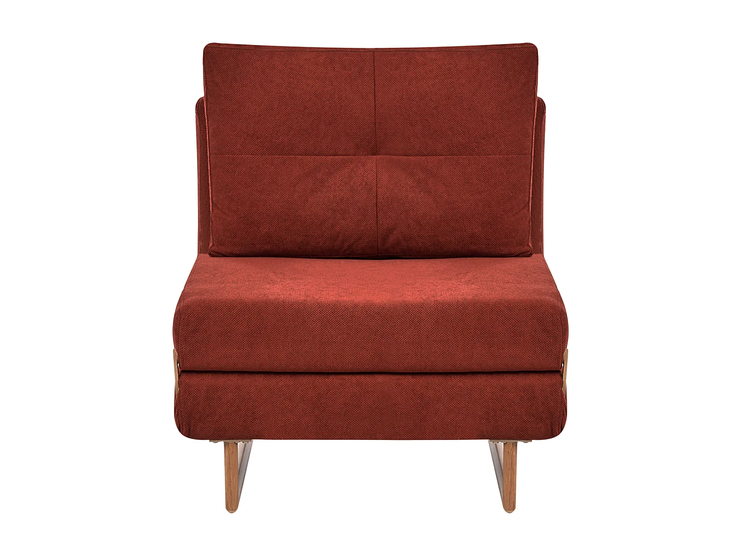 Fauteuil convertible JERSLEV Tissu Rouge