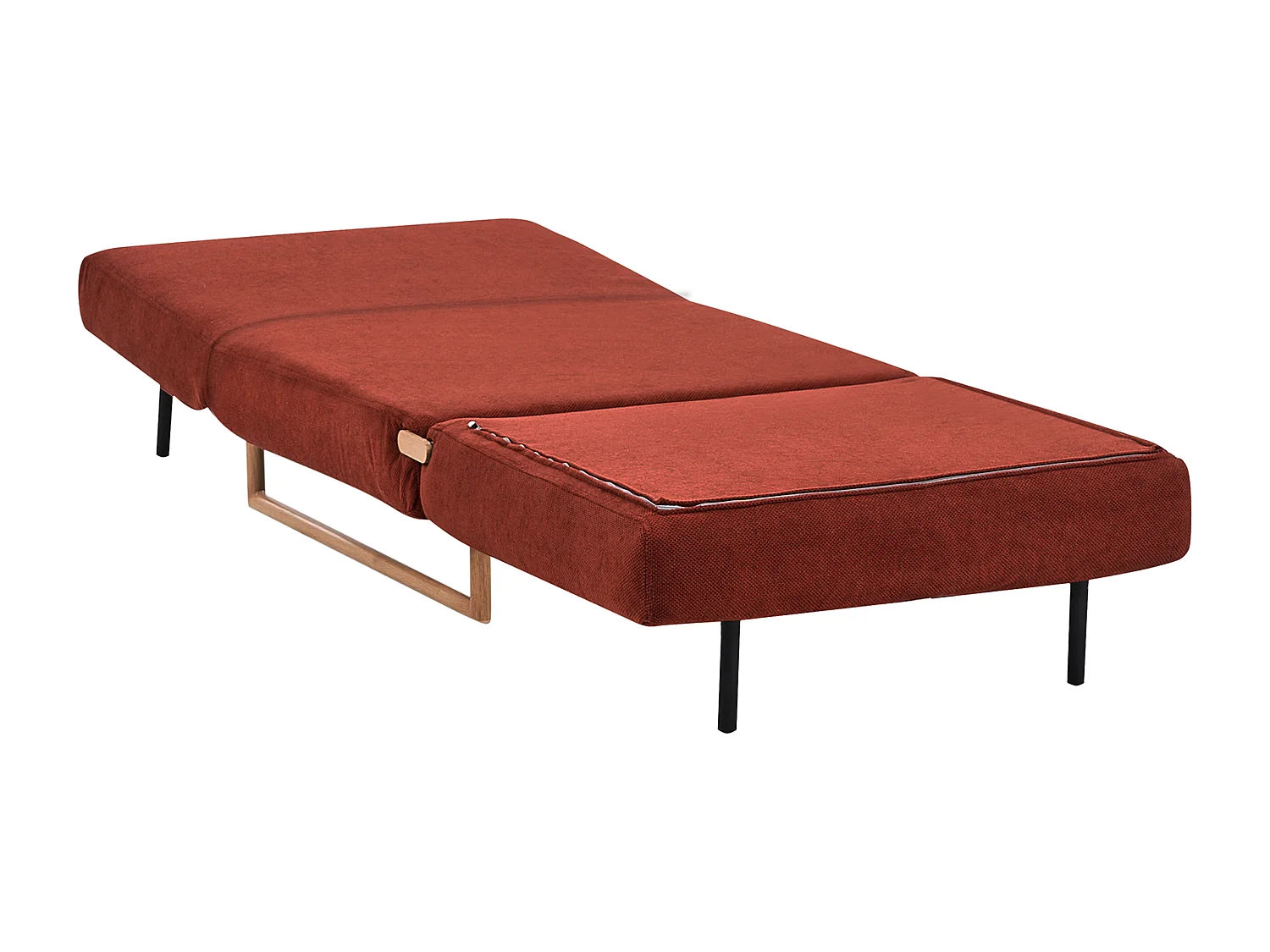 Fauteuil convertible JERSLEV Tissu Rouge