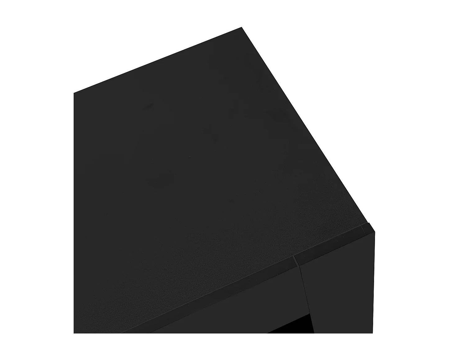 Buffet noir avec étagères en verre et 1 porte - pour salon et salle à manger