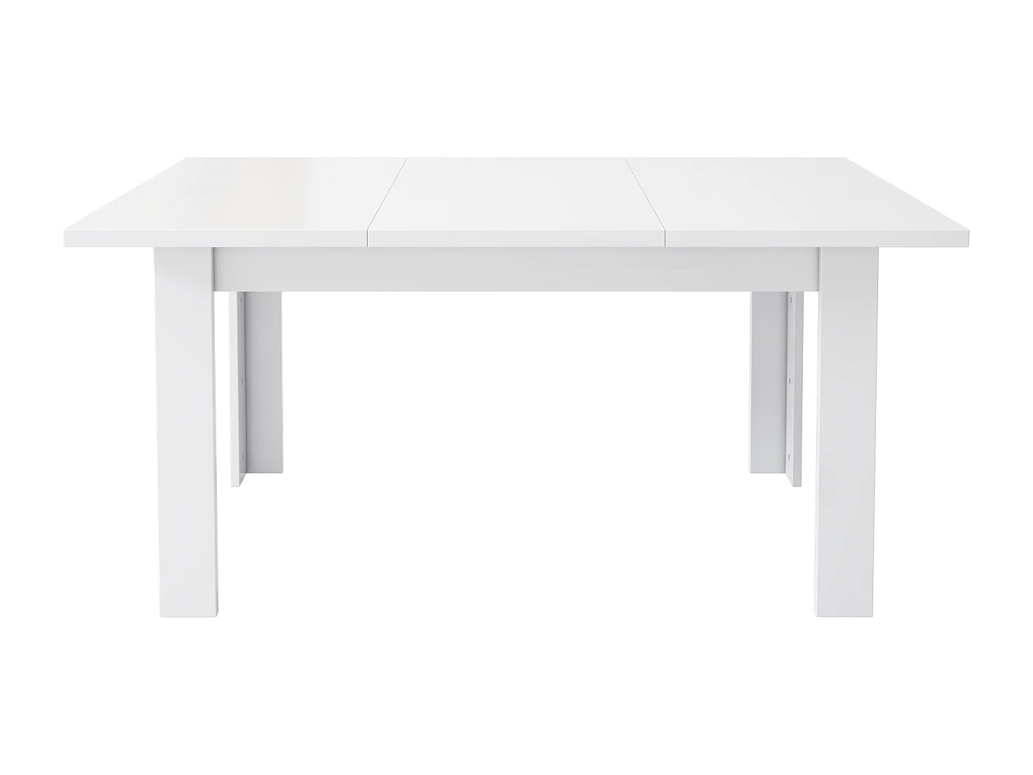 Table à manger rectangulaire 120x70 cm avec rangement, blanche - pour 4 à 6 personnes