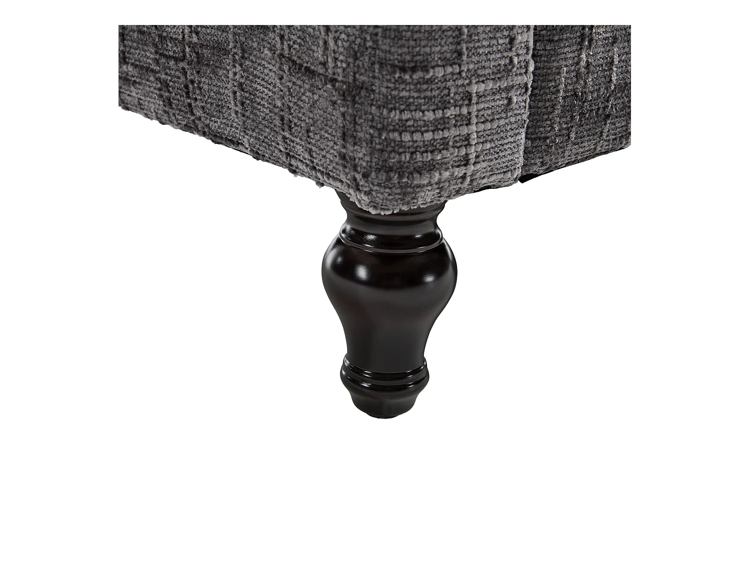 Canapé 2 places avec éclairage LED et port USB, pieds en bois - tissu chenille gris