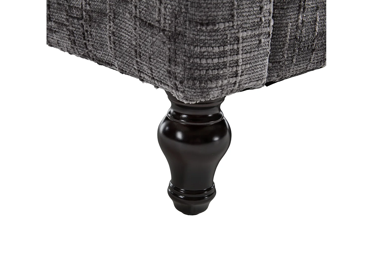 Canapé 2 places avec éclairage LED et port USB, pieds en bois - tissu chenille gris