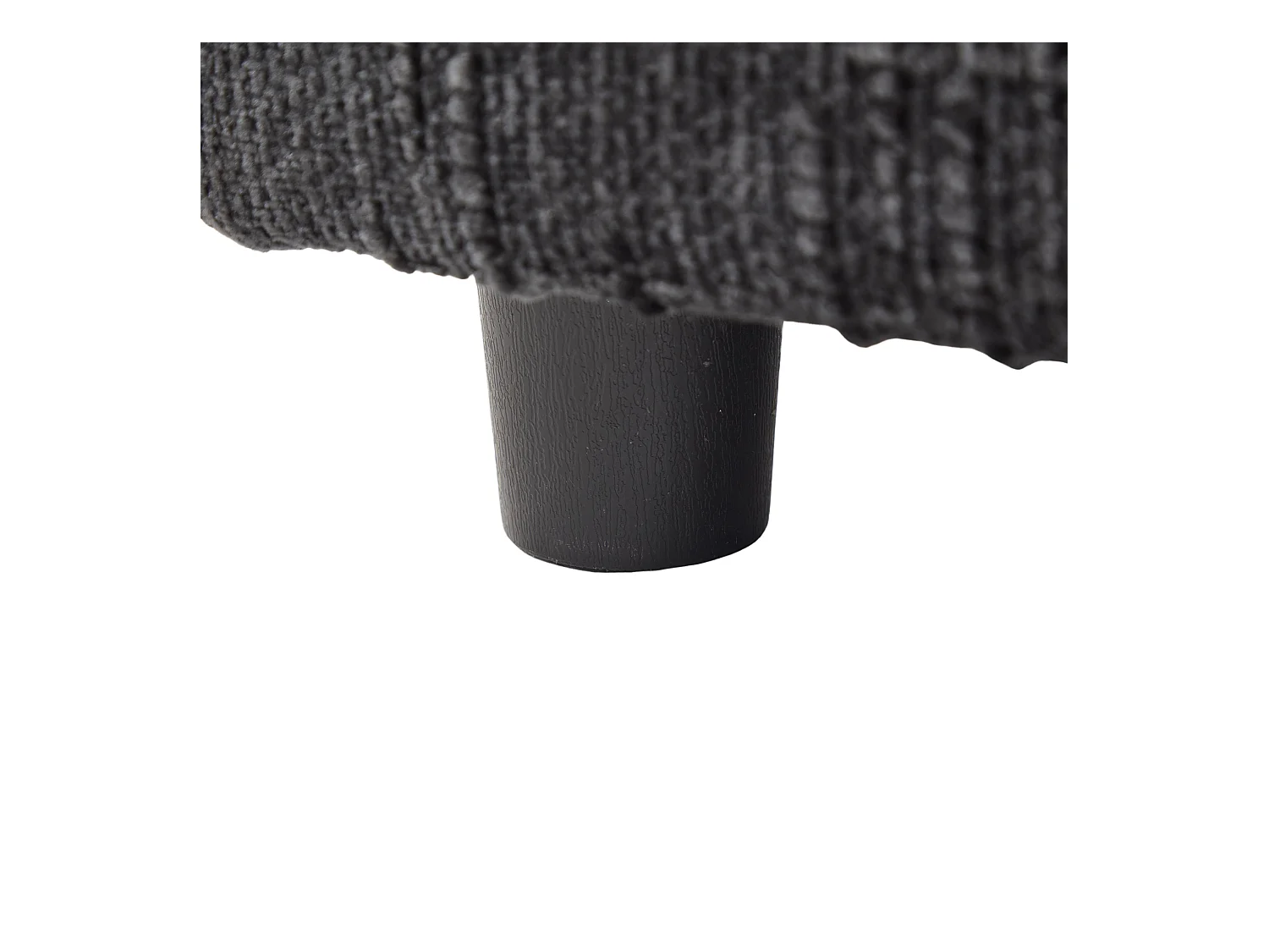 Einzel-Loungesofa mit Stauraum, Seitentaschen und Handyhalter - Chenille schwarz