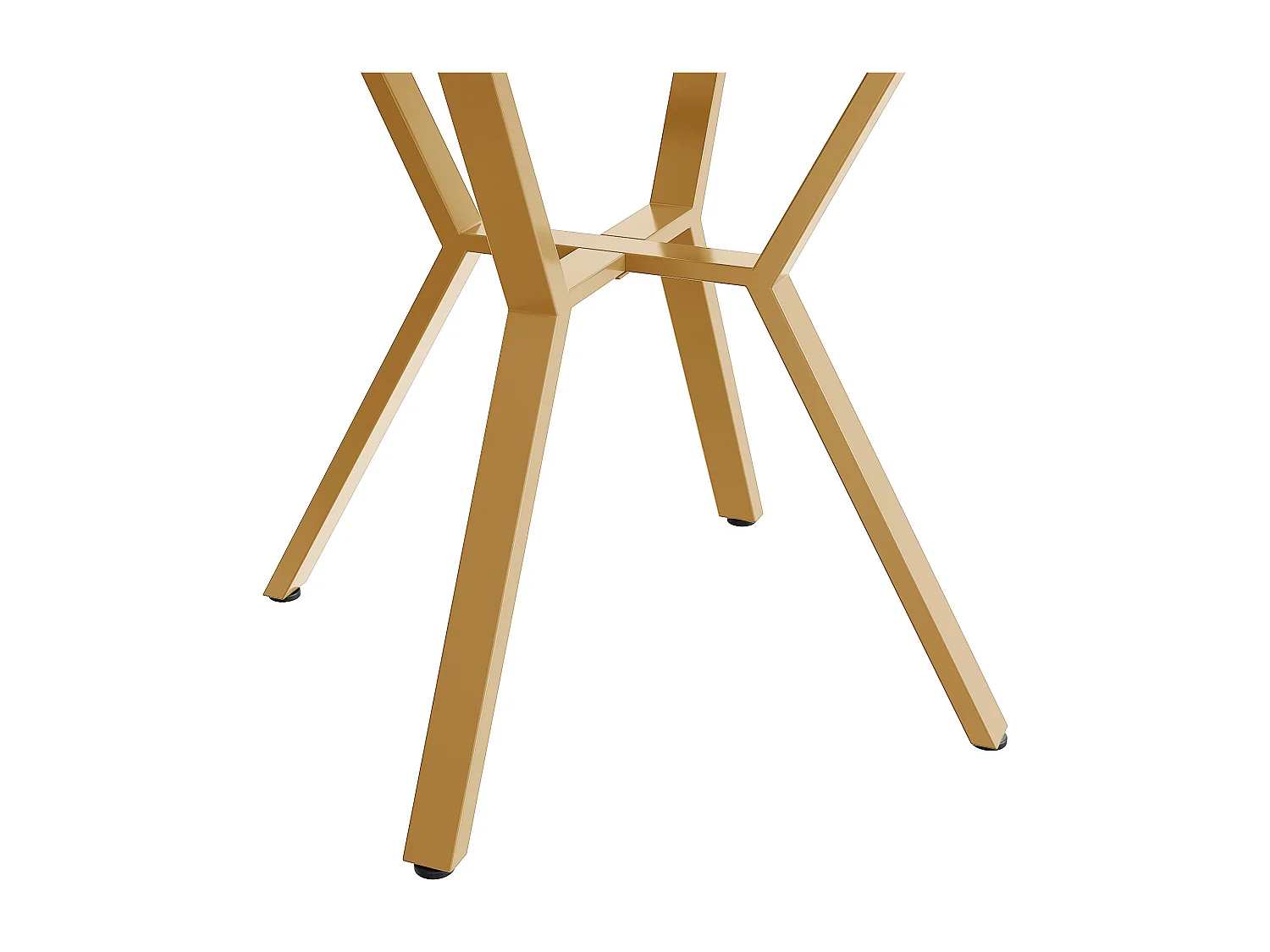 Tavolo da pranzo rotondo con piano in MDF effetto marmo e gambe in metallo dorato - per sala da pranzo e soggiorno