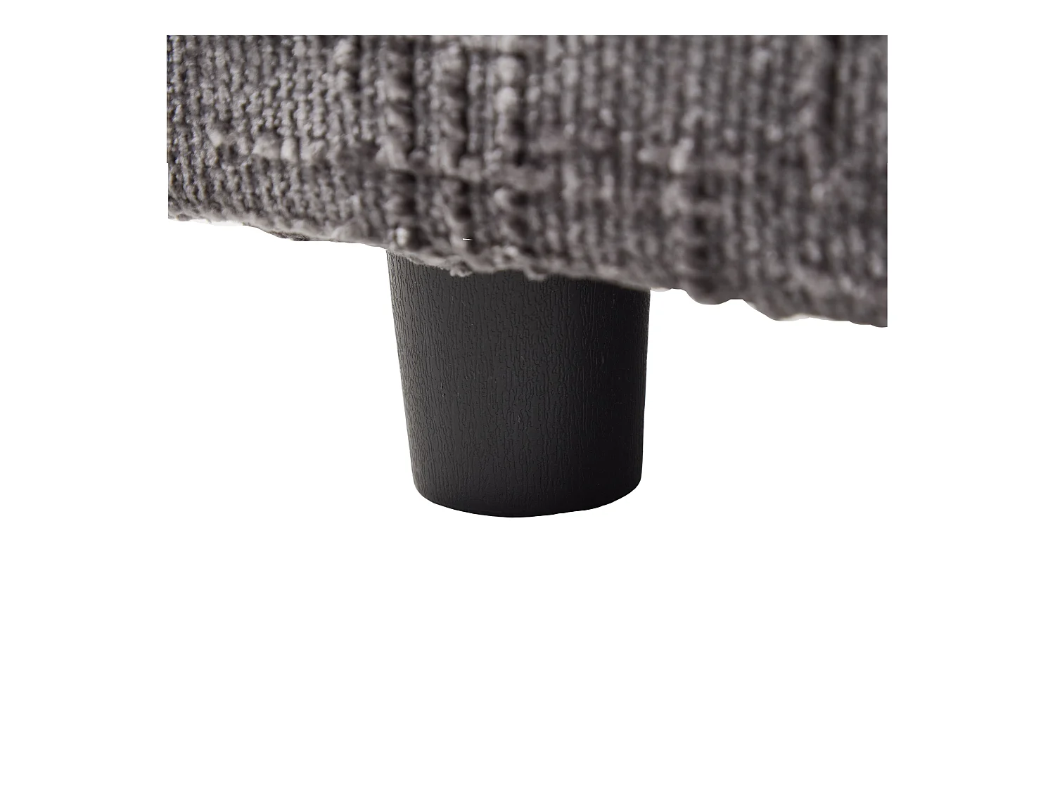 Canapé simple avec rangement, poches latérales et support pour téléphone - Chenille grise