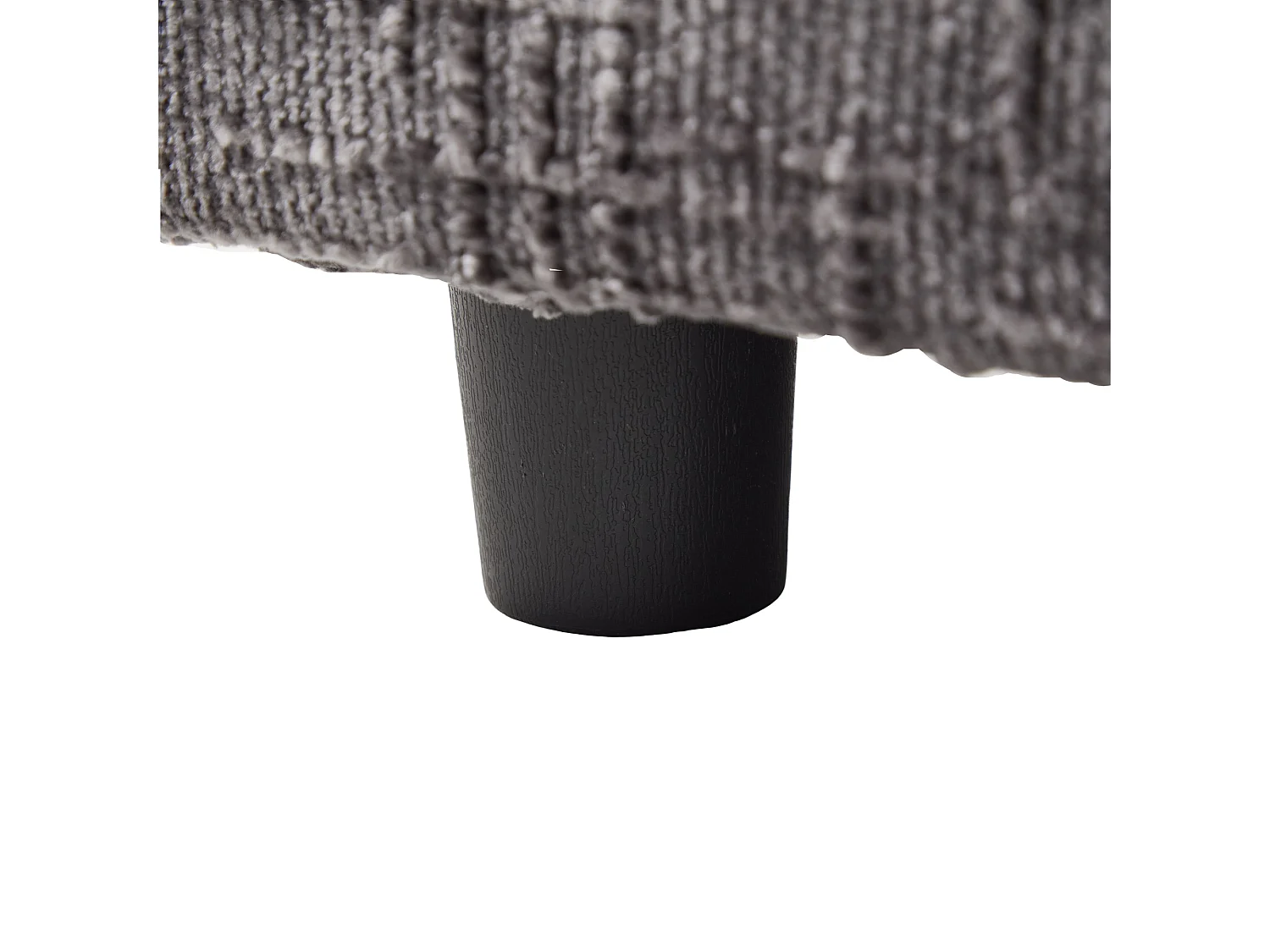 Canapé simple avec rangement, poches latérales et support pour téléphone - Chenille grise