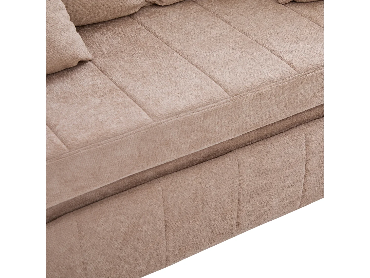 Canapé convertible avec poches latérales et porte-gobelets, port de chargement USB - Chenille kaki