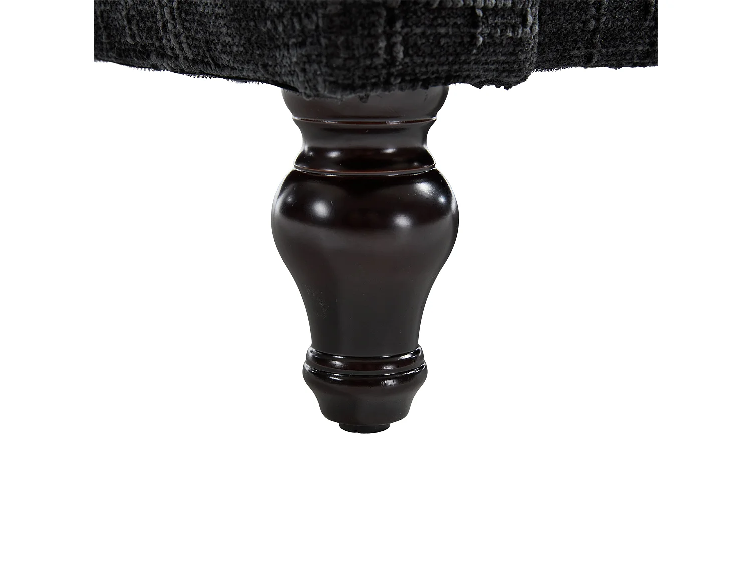 2-Sitzer-Sofa mit LED-Beleuchtung und USB-Anschluss, Holzfüße - Chenille-Stoff schwarz