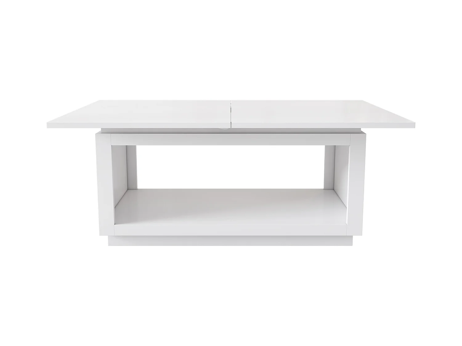 Ausziehbarer rechteckiger Esstisch 140/180 x 70 cm, weiß – Für 4 bis 6 Personen