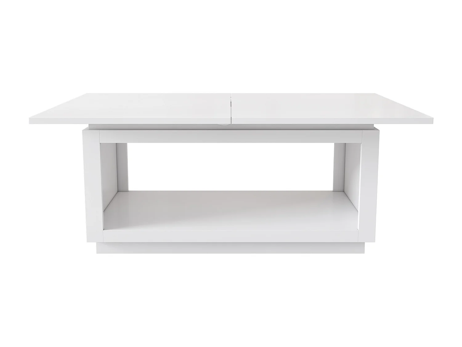 Ausziehbarer rechteckiger Esstisch 140/180 x 70 cm, weiß – Für 4 bis 6 Personen