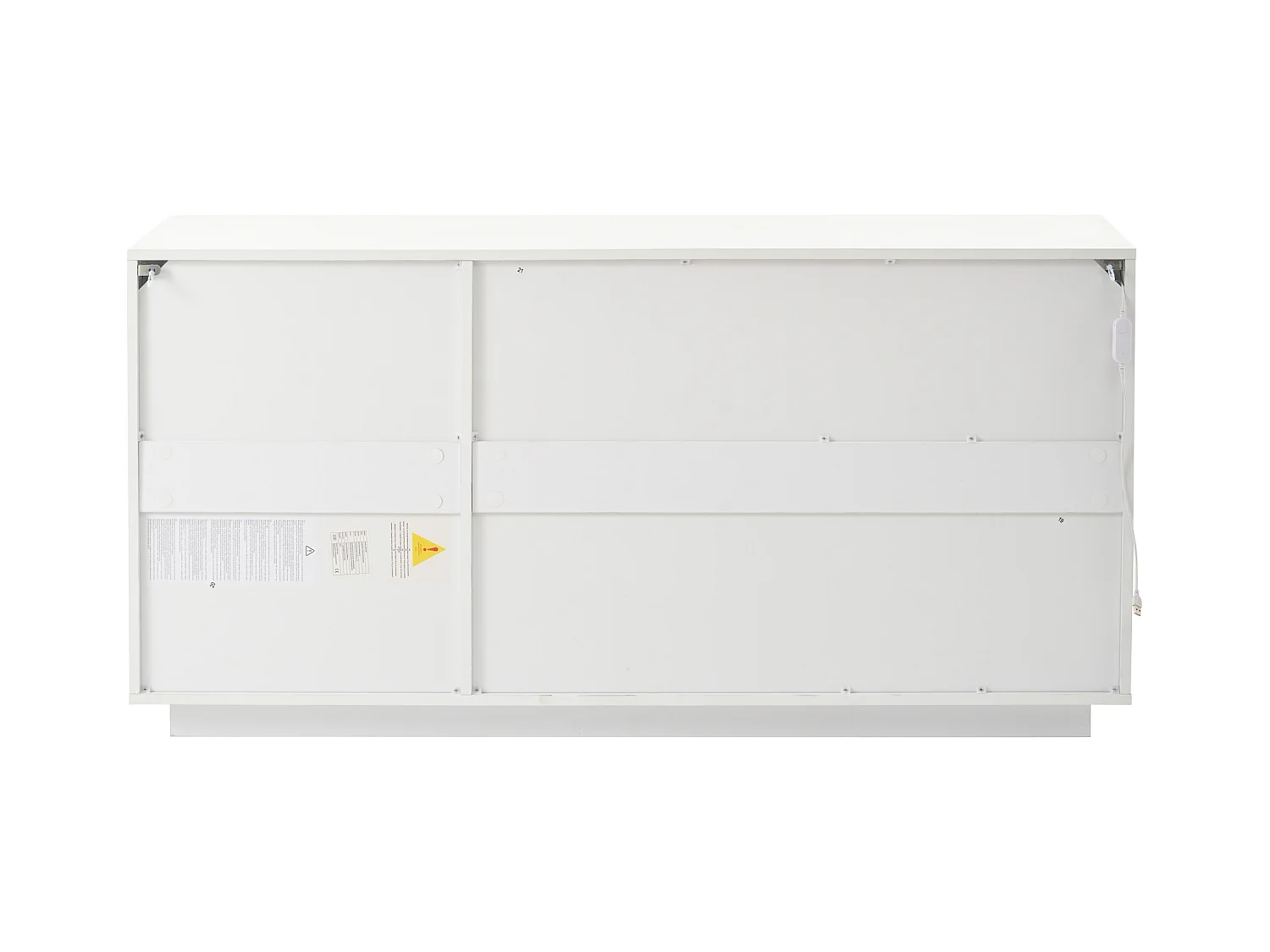 LED-Sideboard mit 3 Türen und verstellbaren Einlegeböden – Weiß und Schwarz