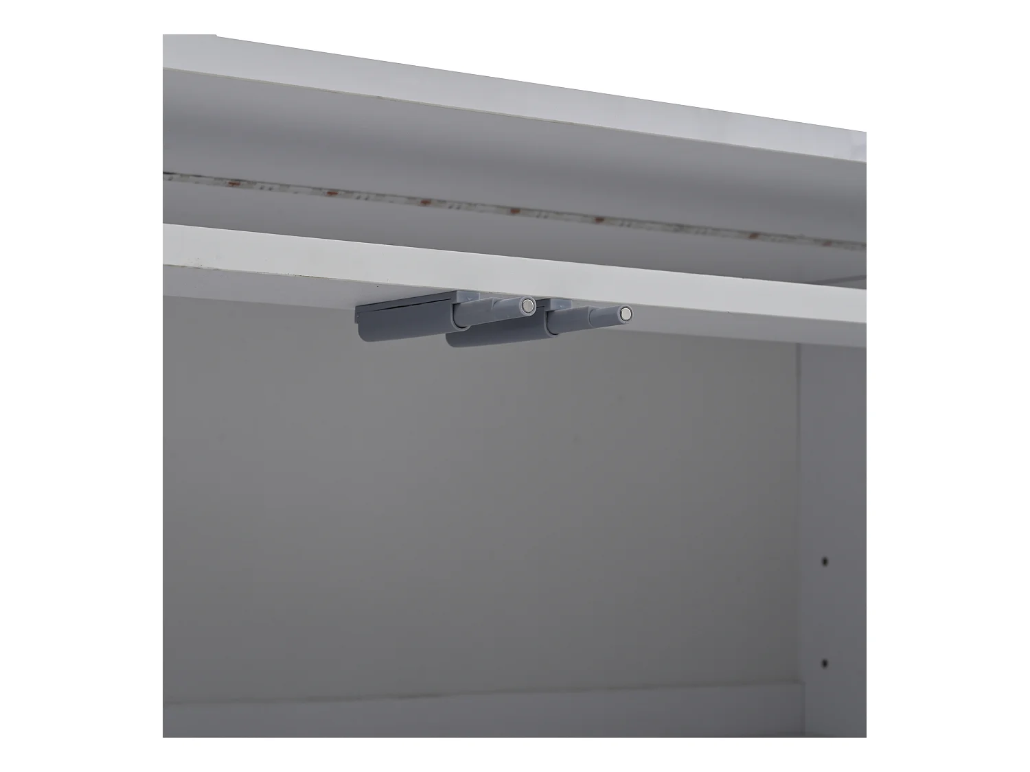 LED-Sideboard mit 3 Türen und verstellbaren Einlegeböden – Weiß und Schwarz