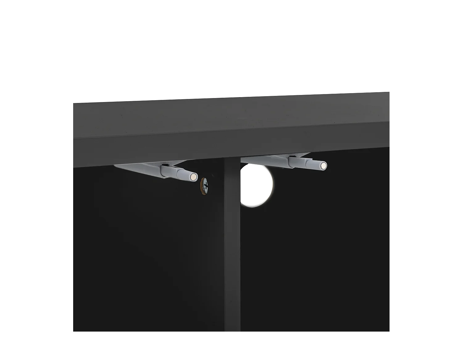 Zwarte tv-meubel met 4 deuren en gouden rand – voor woonkamer en kantoor