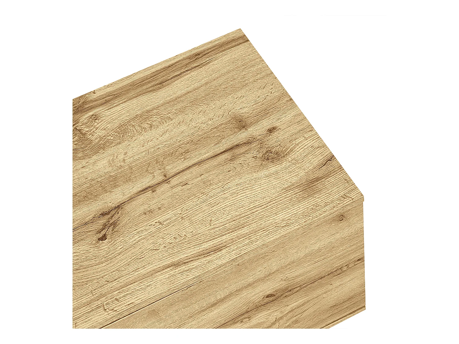 Meuble TV 200 cm avec 3 portes et 3 compartiments ouverts, couleur naturelle - pour salon