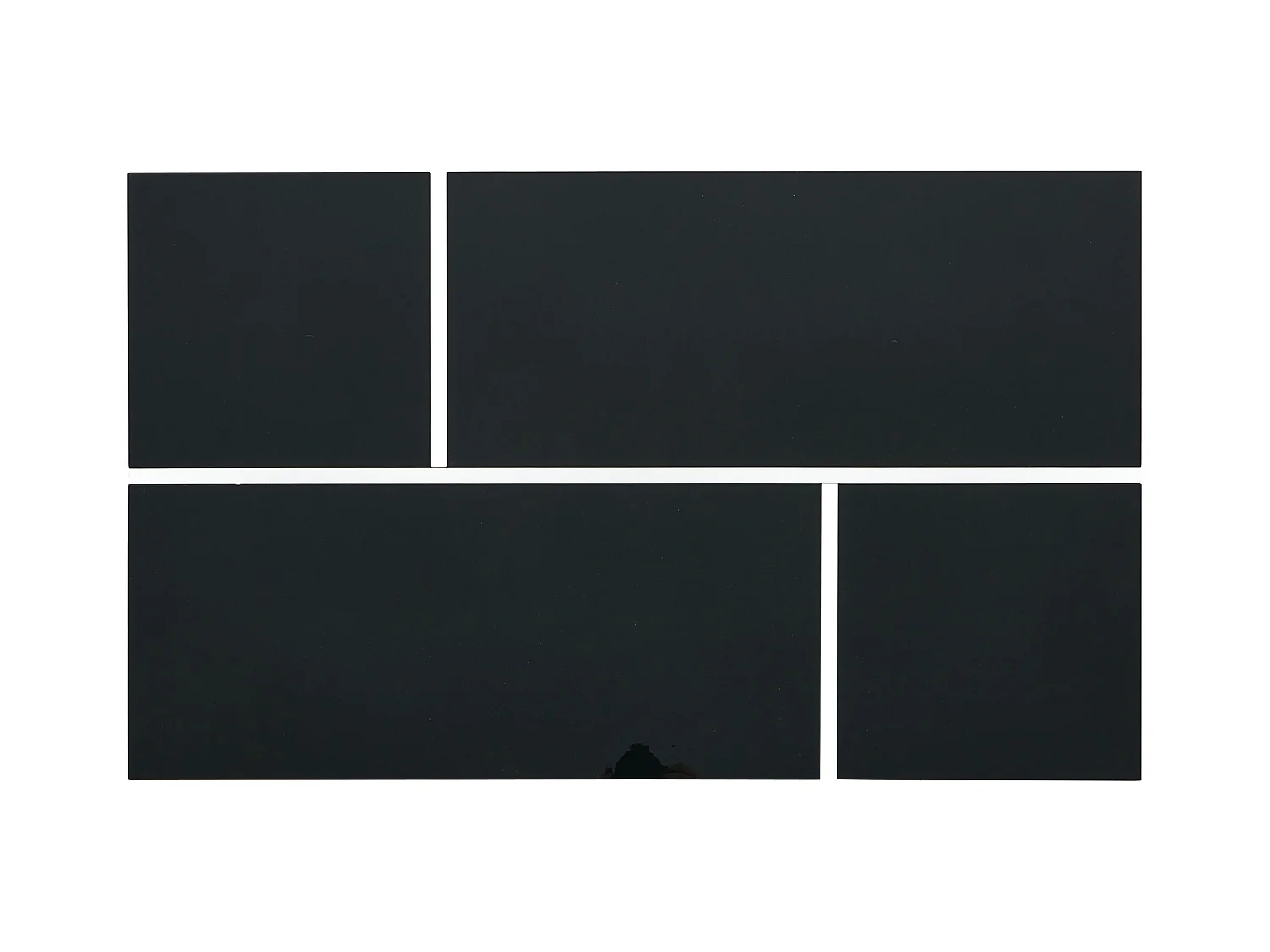 Table basse carrée noire avec 4 tiroirs coulissants – pour salon et bureaux