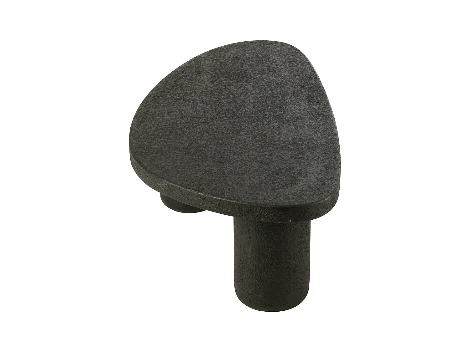 Table basse ovale noire en bois style contemporain élégant