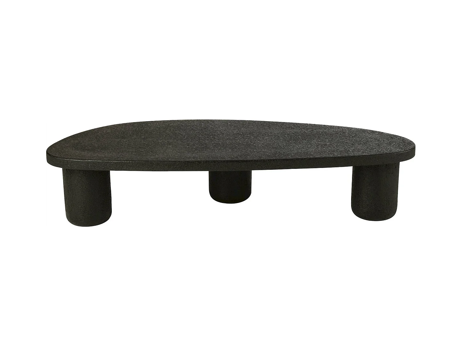 Table basse ovale noire en bois style contemporain élégant