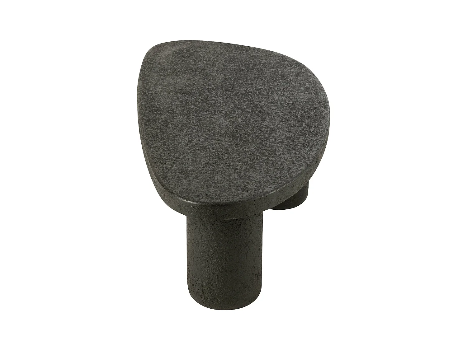 Table basse ovale noire en bois style contemporain élégant