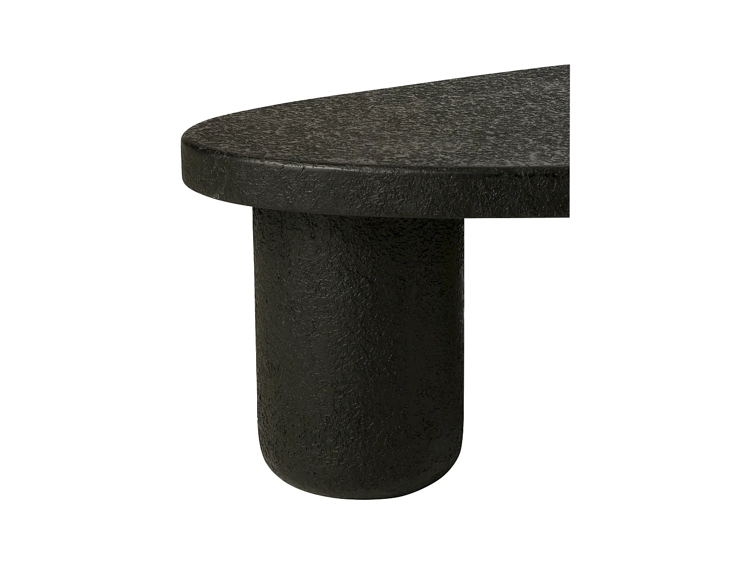 Table basse ovale noire en bois style contemporain élégant