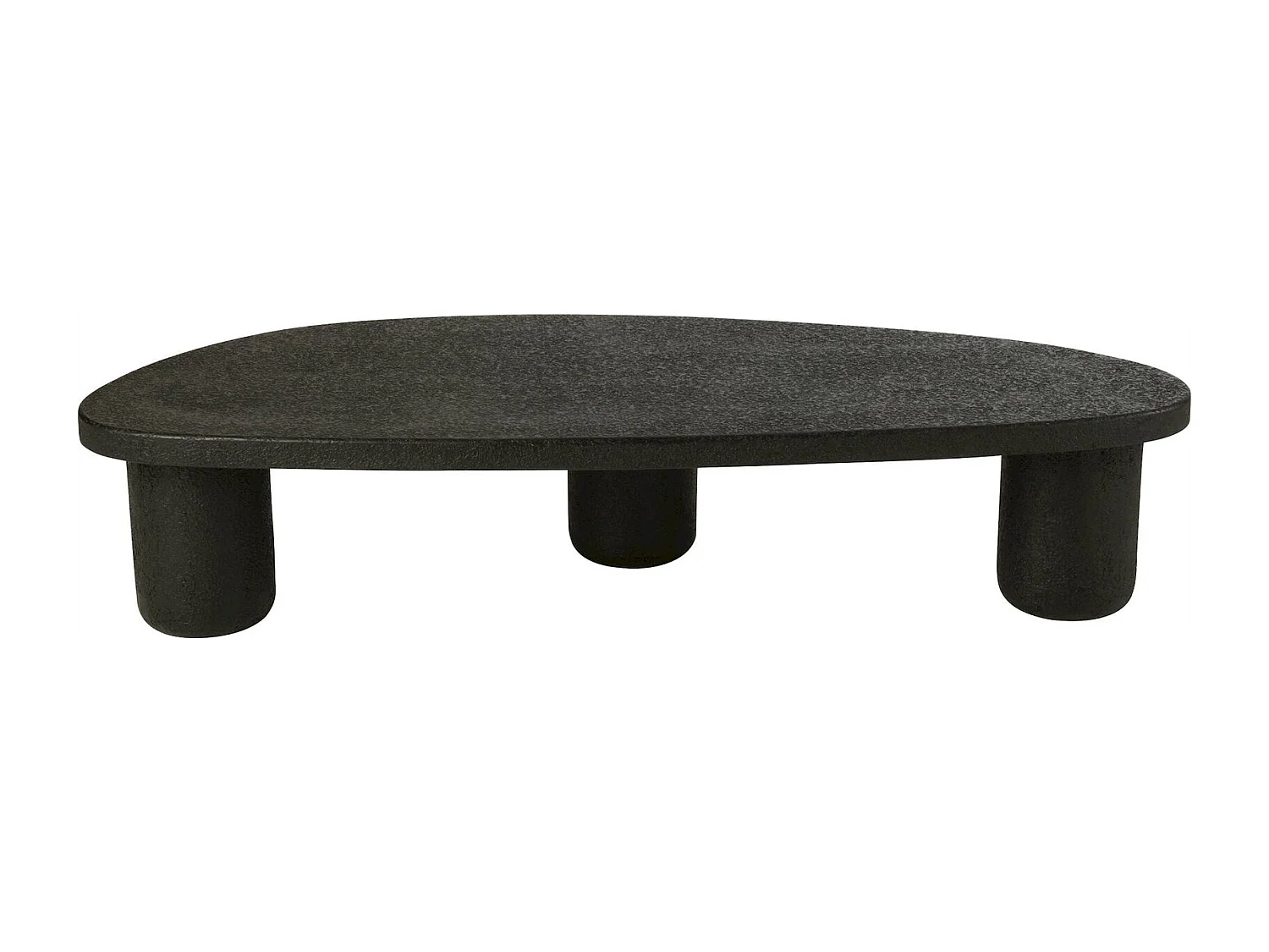 Table basse ovale noire en bois style contemporain élégant