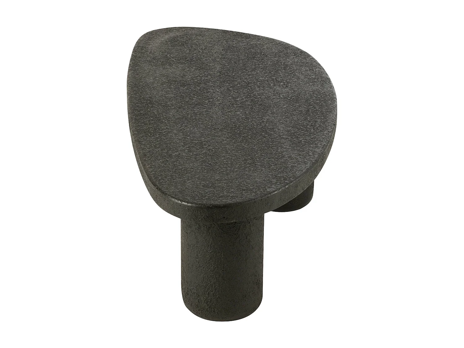 Table basse ovale noire en bois style contemporain élégant