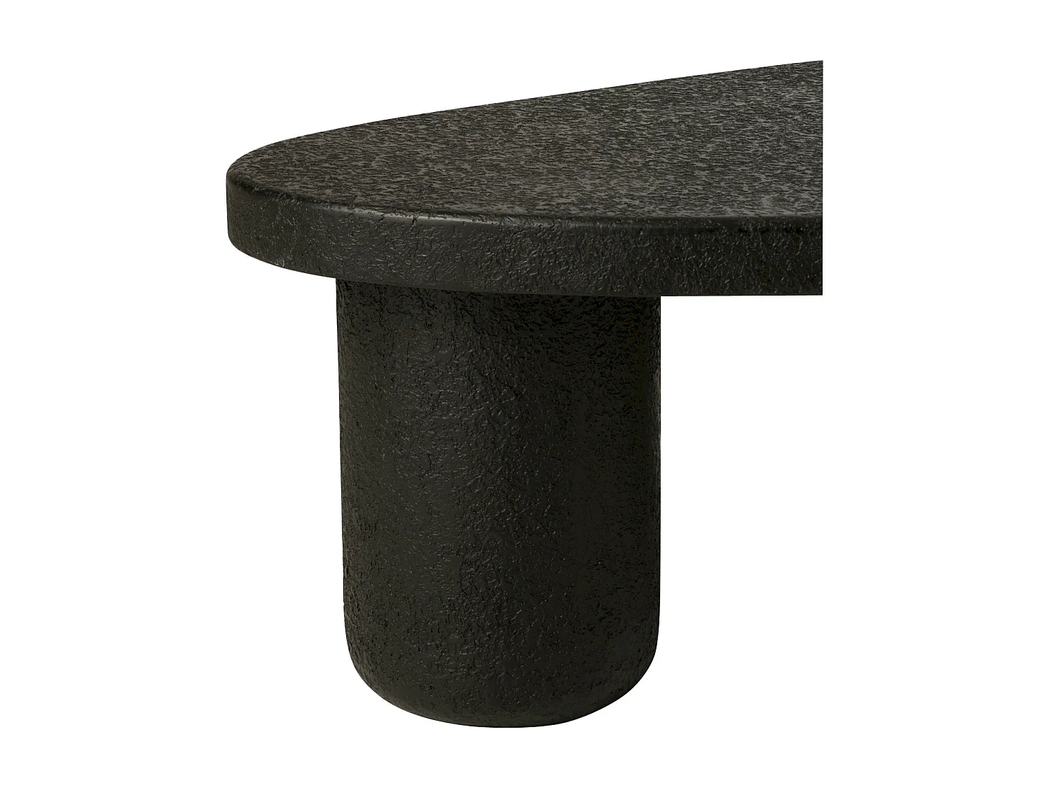 Table basse ovale noire en bois style contemporain élégant