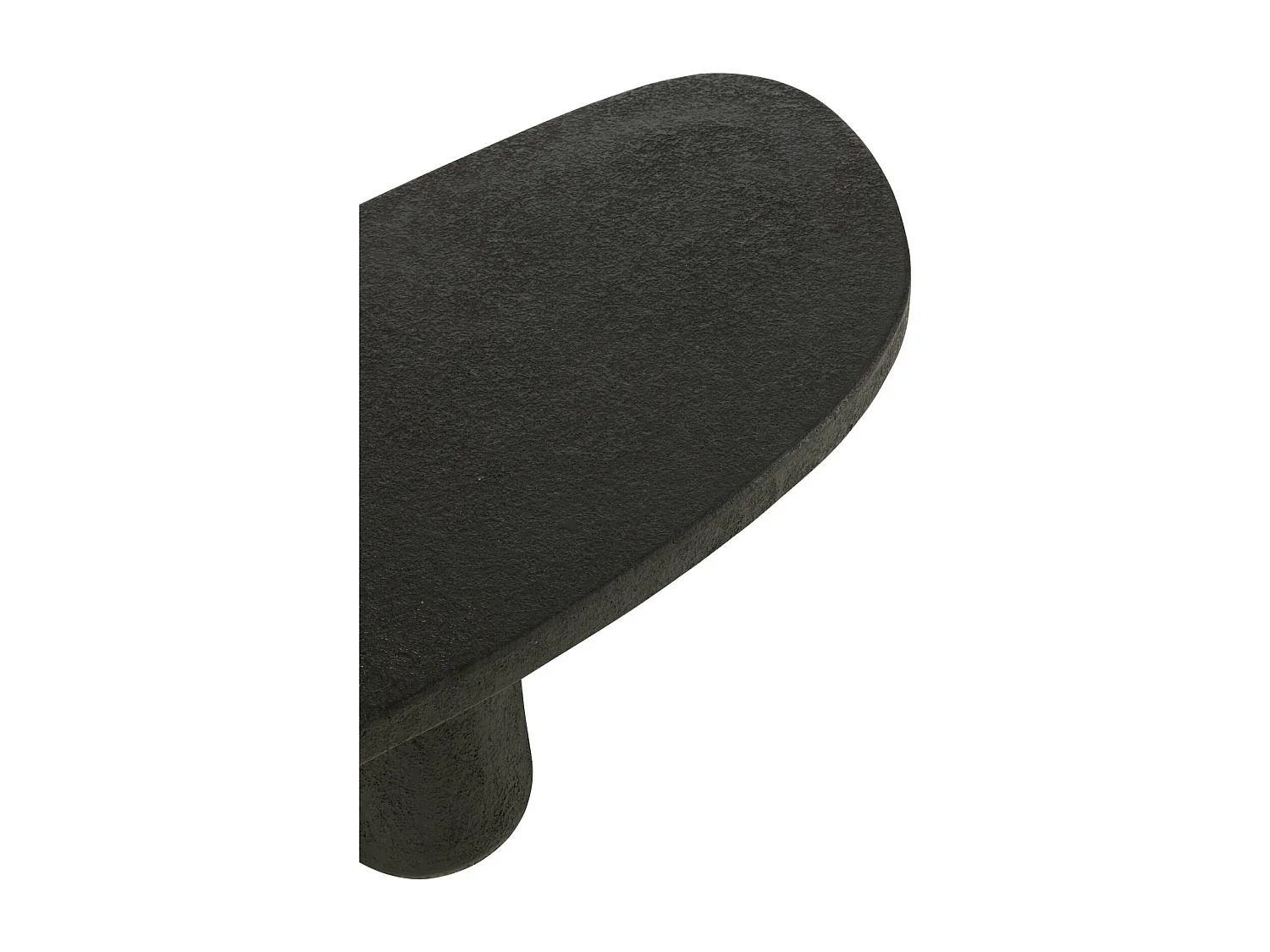 Table basse ovale noire en bois style contemporain élégant