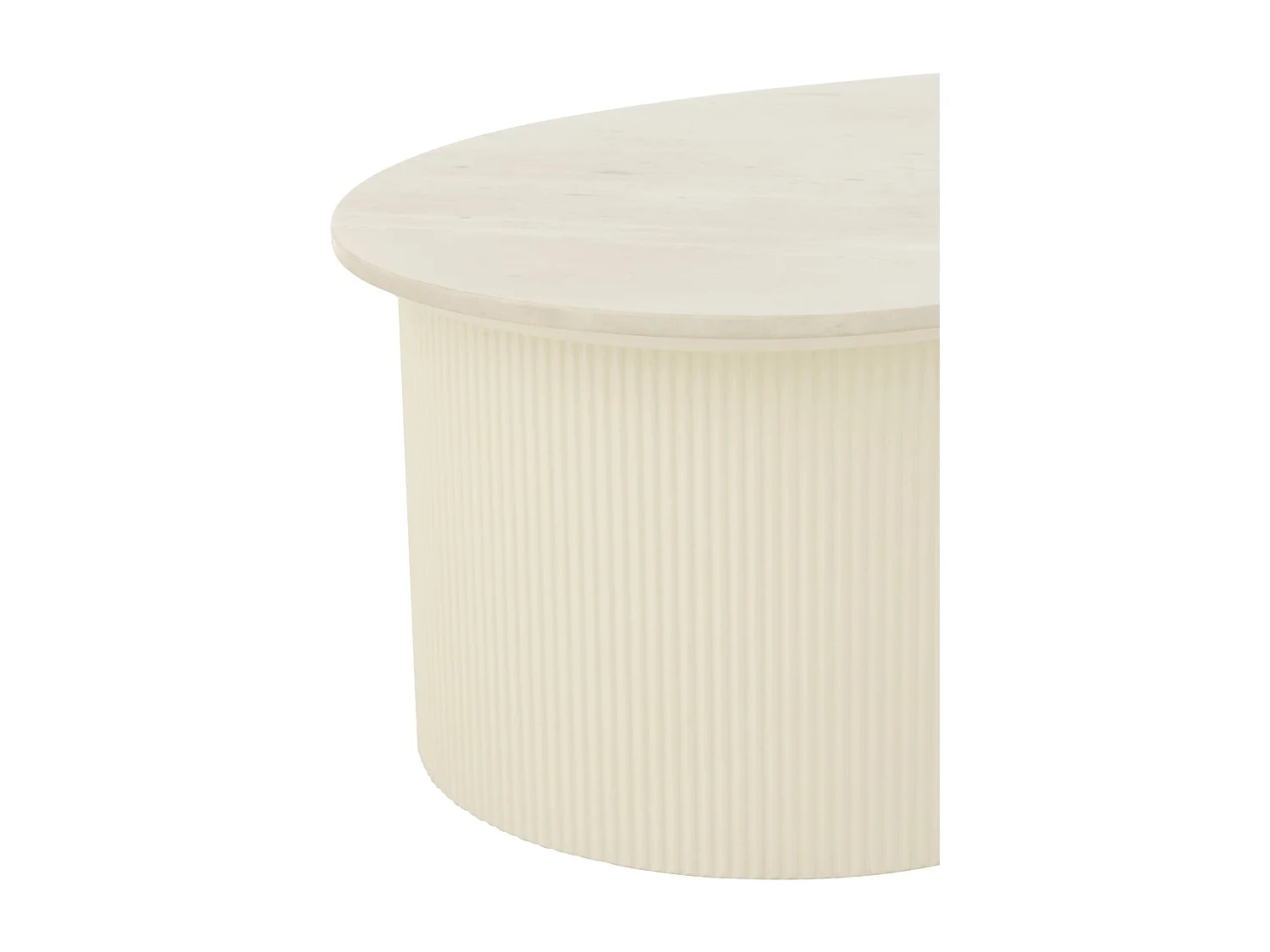 Table basse blanche élégante en marbre et MDF pour salon moderne