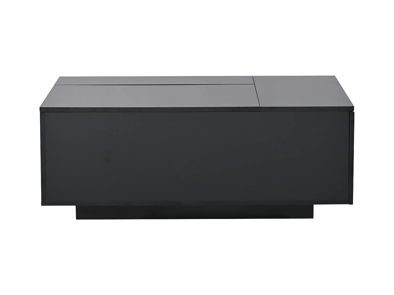 Table basse relevable Table basse noir avec éclairage LED et 1 tiroir de rangement