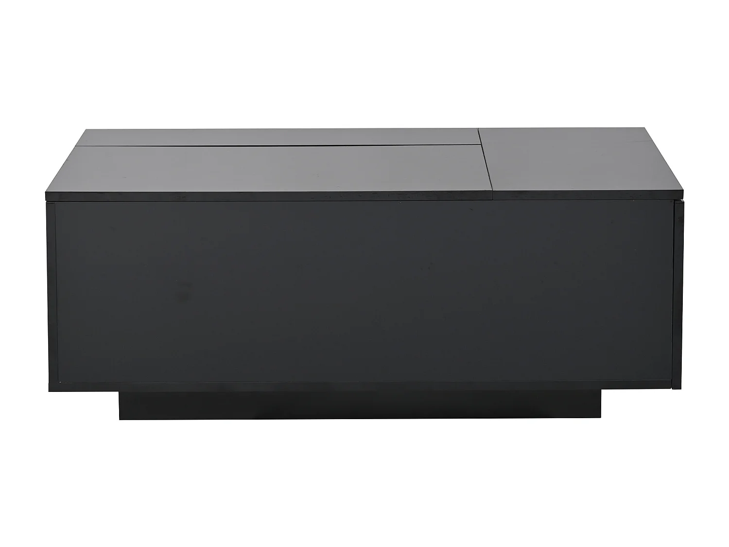 Table basse relevable Table basse noir avec éclairage LED et 1 tiroir de rangement