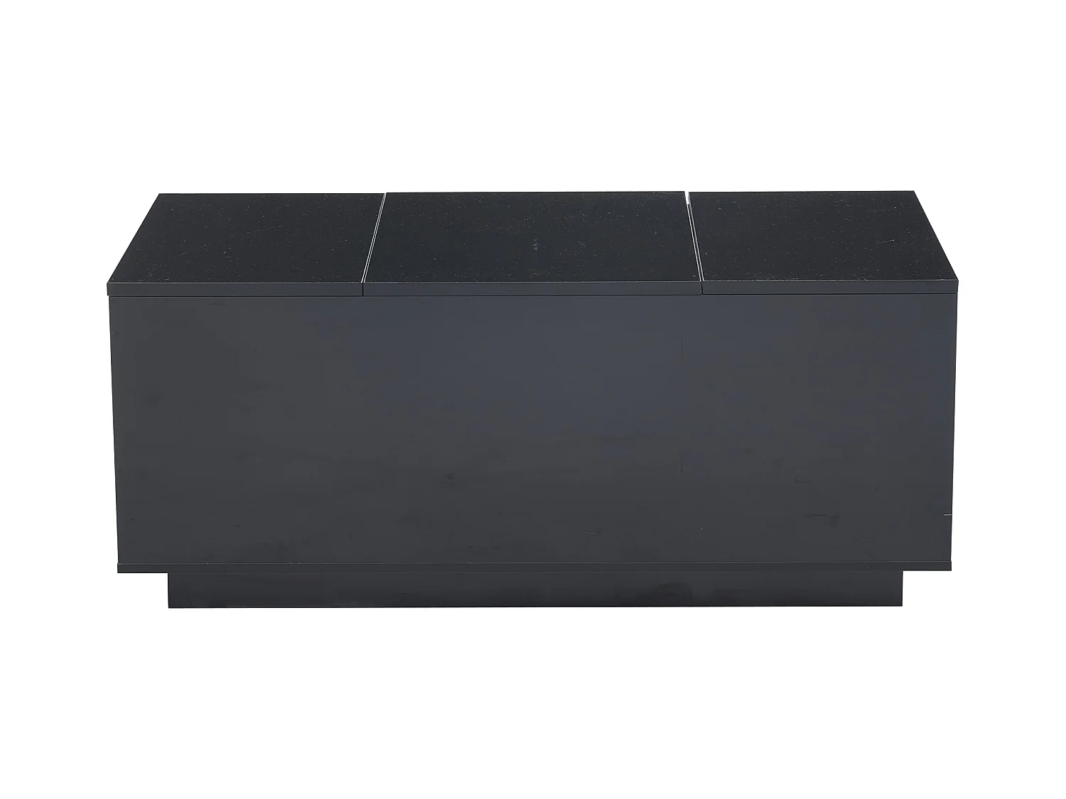 Table basse relevable Table basse noir avec éclairage LED et 2 tiroirs de rangement