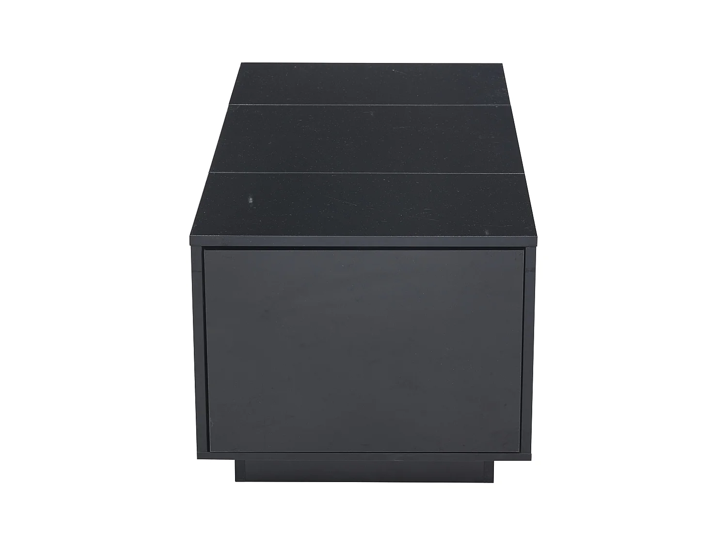 Table basse relevable Table basse noir avec éclairage LED et 2 tiroirs de rangement