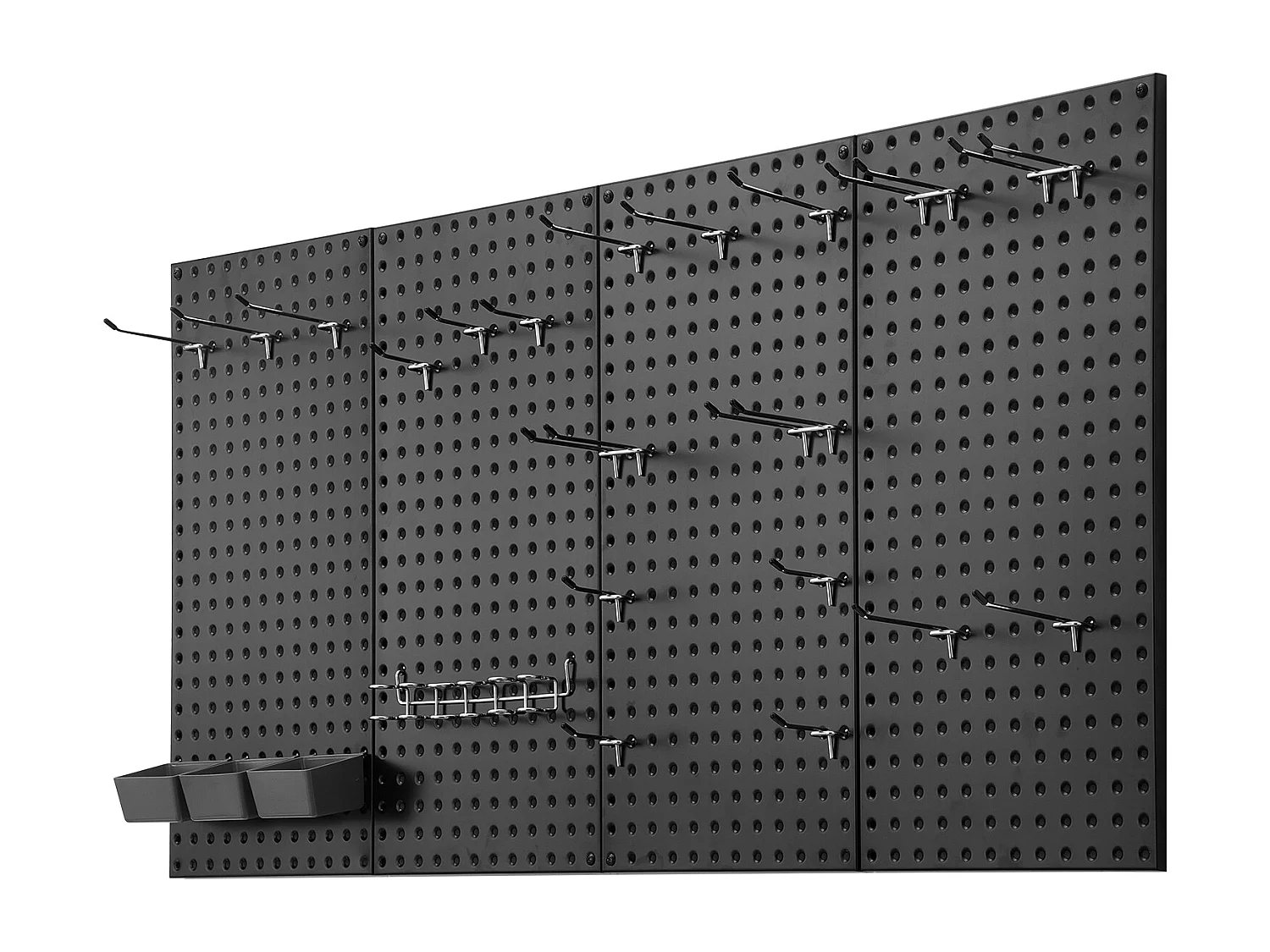 Panneaux Perforés en Métal SucceBuy, 4 Panneaux, 609,6x304,8 mm, pour Outils de Garage